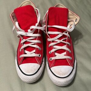 Red high top converse